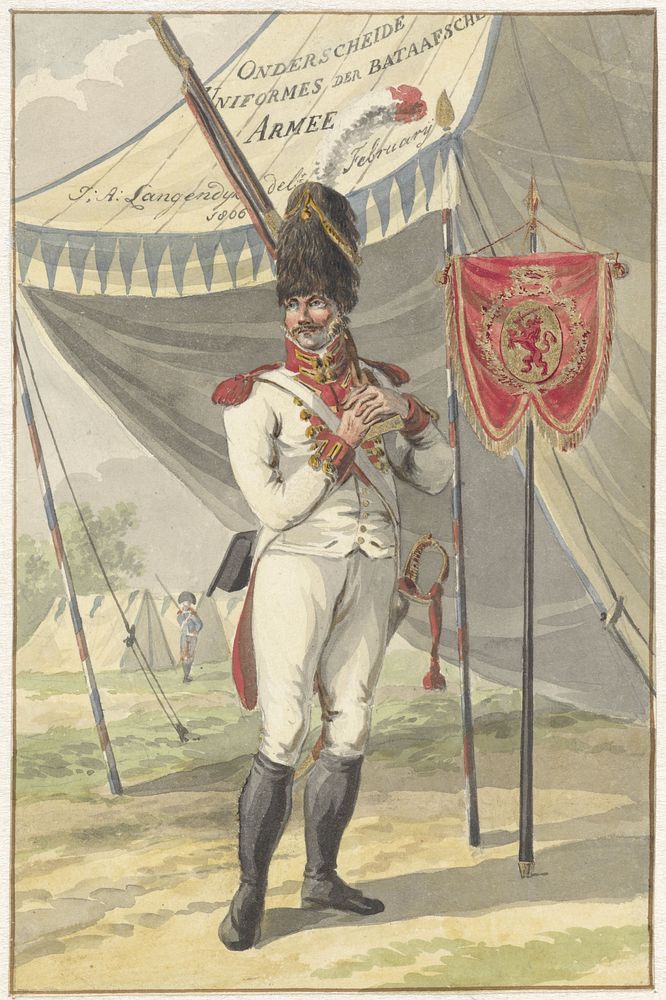 Grenadier van de garde van zijn Exellentie der Raadpensionaris (1806) by Jan Anthonie Langendijk Dzn