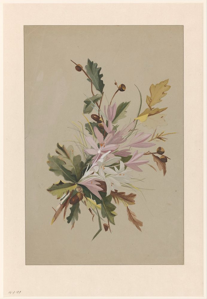 Herfststukje (1836 - 1895) by Gerardina Jacoba van de Sande Bakhuyzen