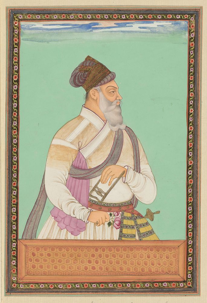Portret van Mirza Ilich Khan, die vizier van Aurangzeb is geweest (c. 1686) by anonymous