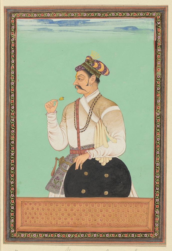 Portret van Raja Karan, die vizier van Aurangzeb is geweest (c. 1686) by anonymous