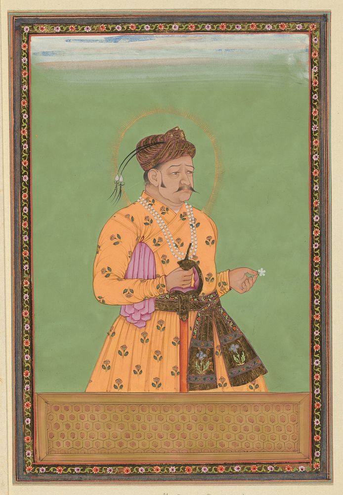 Portret van Akbar Padshah, de zoon van Humayun, die na zijn vader regeerde in Hindustan (c. 1686) by anonymous