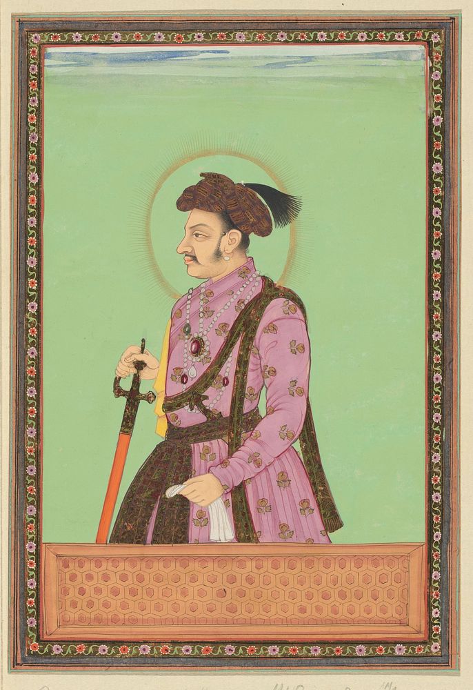 Portret van Jihangir Padshah, de zoon van Humayun, die na zijn vader regeerde in Hindustan (c. 1686) by anonymous