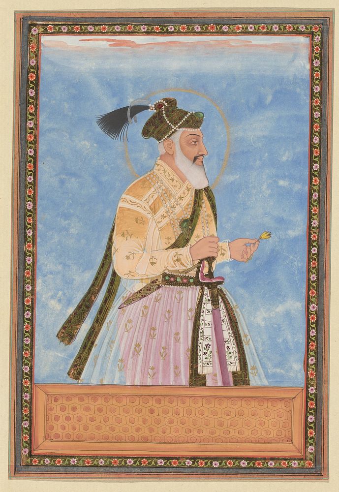 Portret van Shah Jahan Padshah, de zoon van Jihangir, die na zijn vader regeerde in Hindustan (c. 1686) by anonymous
