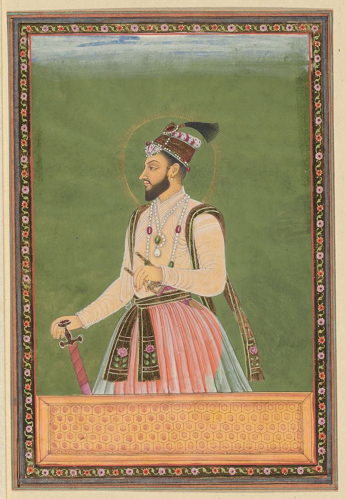 Portret van Muradbakhsh, zoon van Shah Jahan, die na Shuja is geboren en in de tijd van zijn vader regeerde over Gujarat; na…