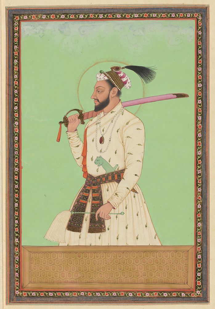 Portret van Dara Shikoh, de oudste zoon van Shah Jahan, die in de tijd van zijn vader regeerde over de provincie Delhi; na…