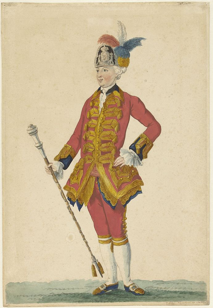 Een loper (1766) by Isaac Lodewijk la Fargue van Nieuwland