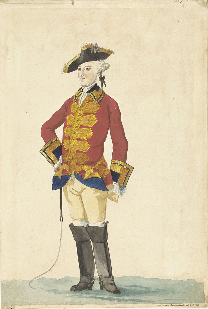 Een voorrijder (1766) by Isaac Lodewijk la Fargue van Nieuwland