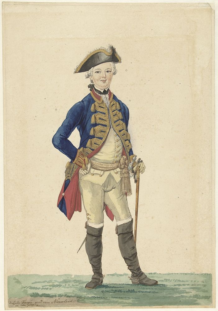Een adjunct-generaal (1766) by Isaac Lodewijk la Fargue van Nieuwland