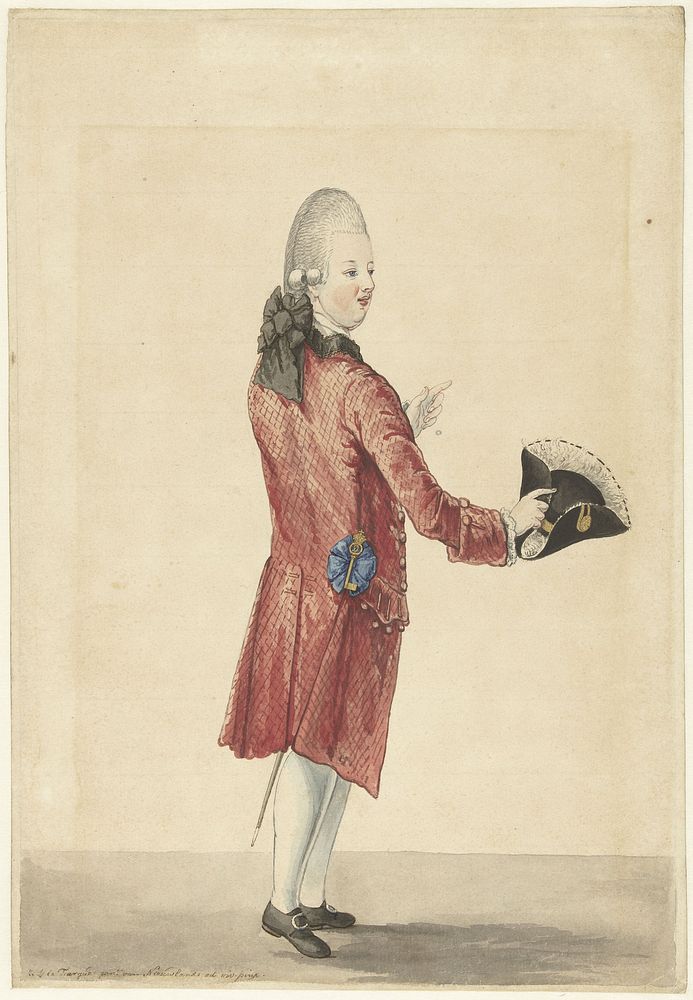 Een kamerheer (1766) by Isaac Lodewijk la Fargue van Nieuwland