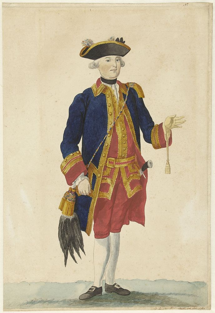Een valkenier (1766) by Isaac Lodewijk la Fargue van Nieuwland