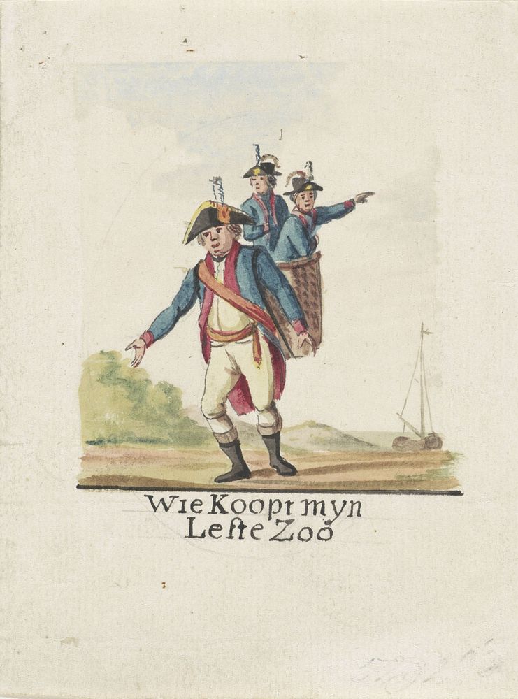 Spotprent op de Landzaten, 1795 (1795 - 1796) by anonymous