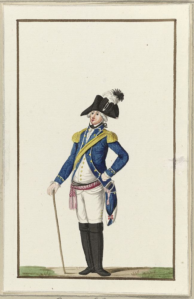 Montering van de Amsterdamse cavalerie, ca. 1787 (1787 - 1790) by anonymous and Jan Anthonie Langendijk Dzn