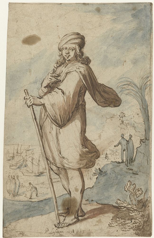 Standing Figure with a Turban, Seen from the Side (1603) by Pieter Lastman