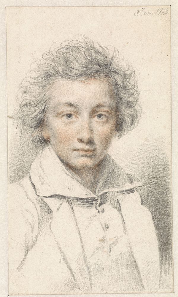 Portret van een jonge man (1832) by Jean Augustin Daiwaille