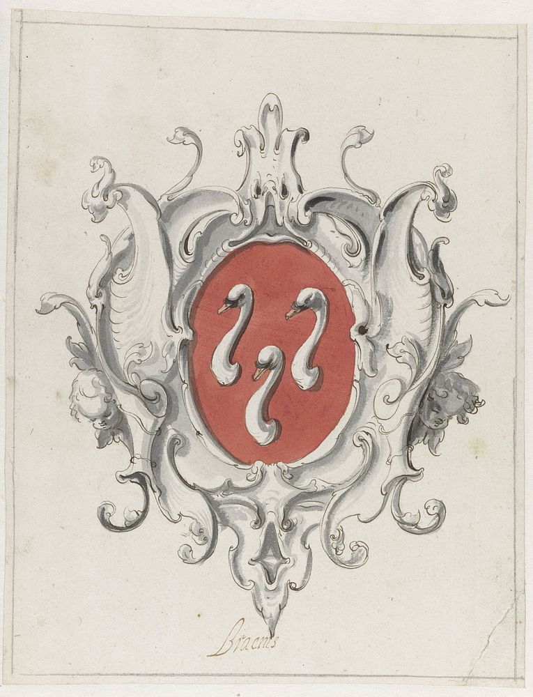 Wapenschild van de familie Braems (1660 - 1672) by Pieter Jansz and Jan de Bray