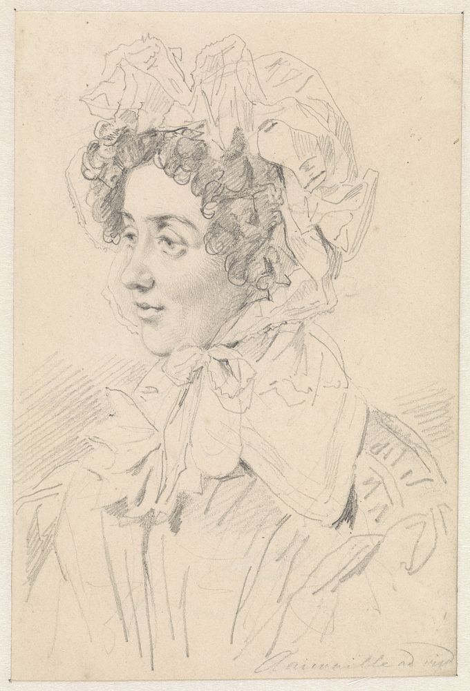 Portret van een dame (1796 - 1850) by Jean Augustin Daiwaille