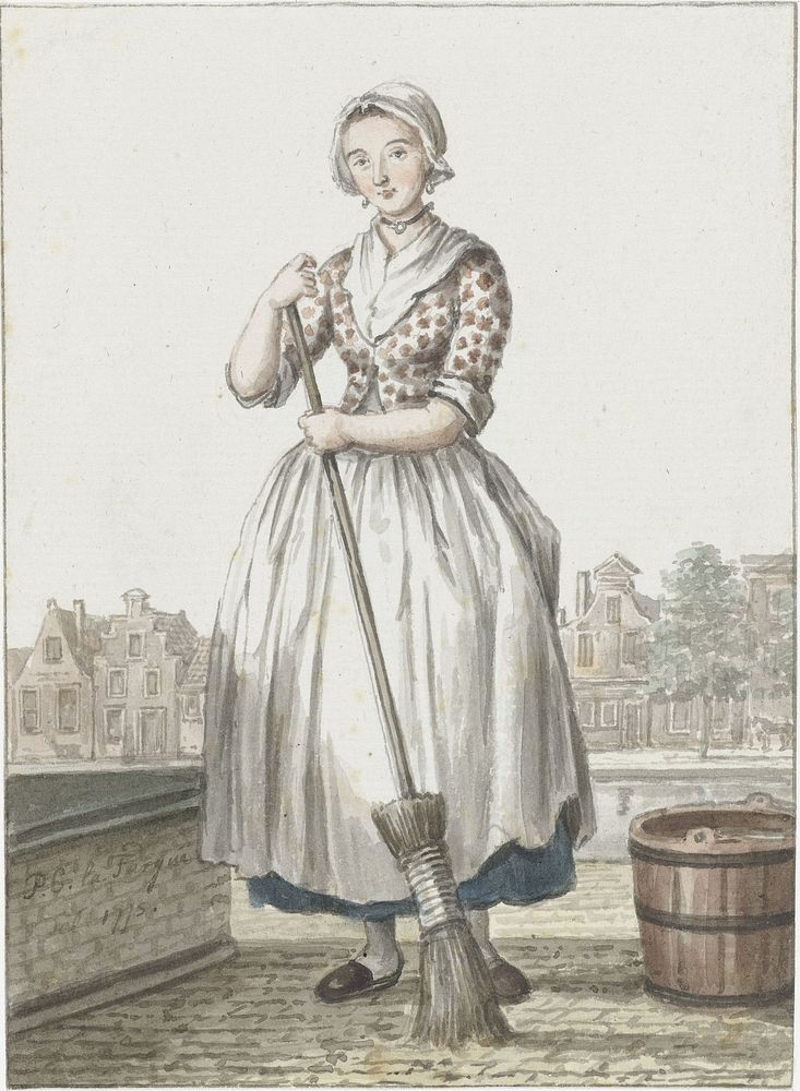 Haags dienstmeisje (1775) by Paulus Constantijn la Fargue