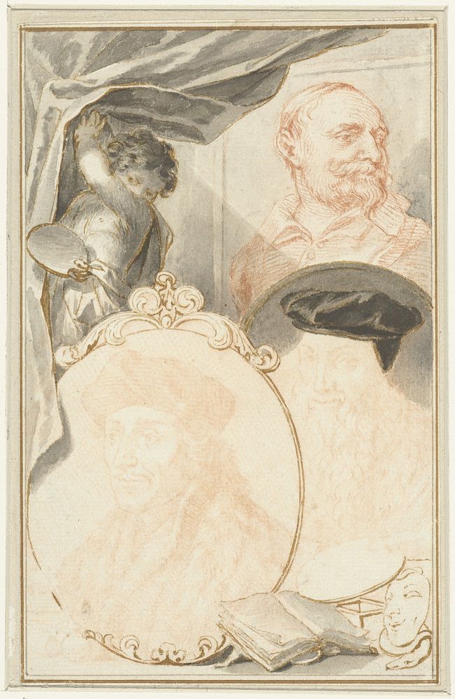 Desiderius Erasmus, David Jorisz. en Jan Snellinck I (1708 - 1780) by Jacob Houbraken