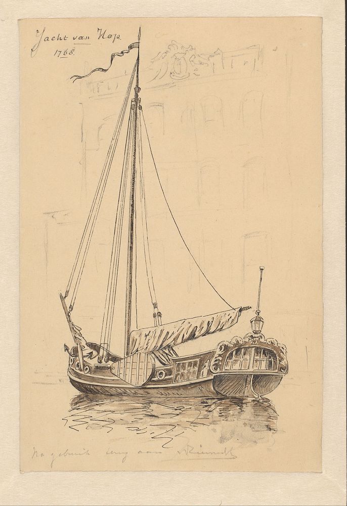 Zeilschip uit 1768 (1895) by Jan Hoynck van Papendrecht and anonymous