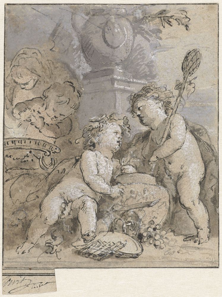Herfst en Winter (c. 1705 - c. 1754) by Jacob de Wit
