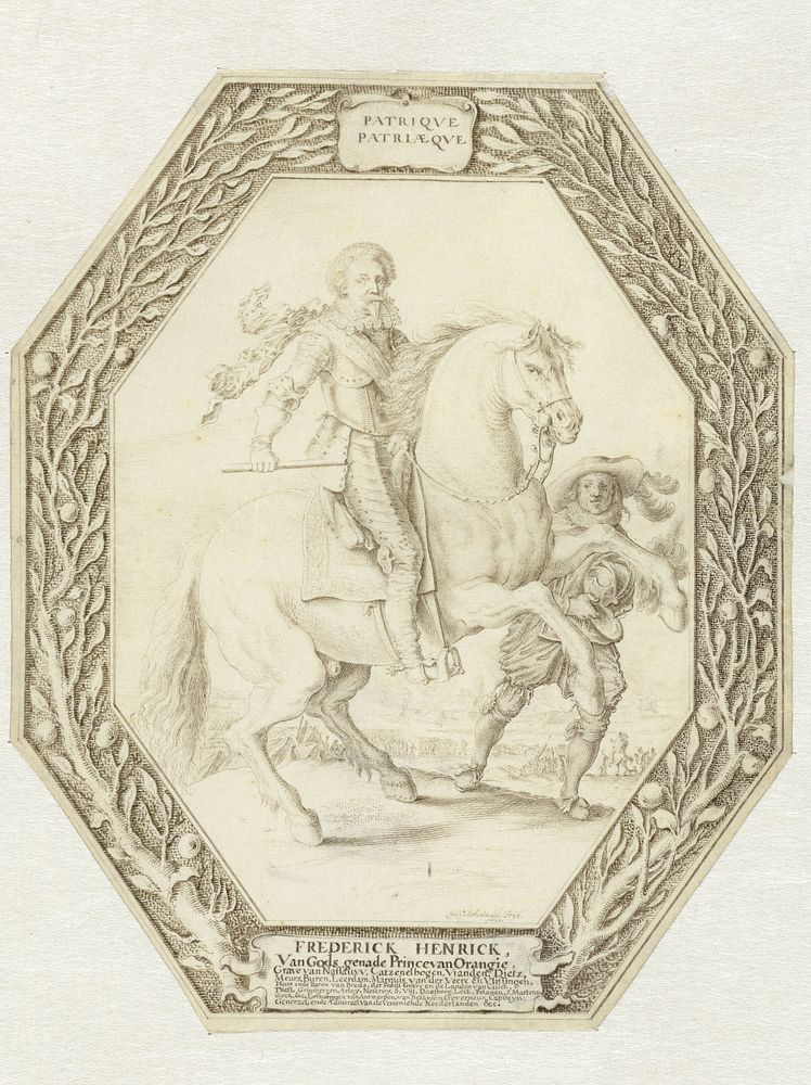 Portret van Prins Frederik Hendrik, te paard (1627) by Gillis van Scheyndel I