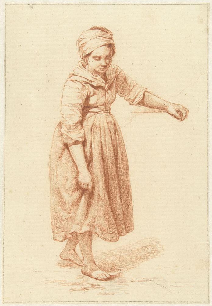 Staand meisje (1785 - 1857) by Gerrit Jan Michaëlis