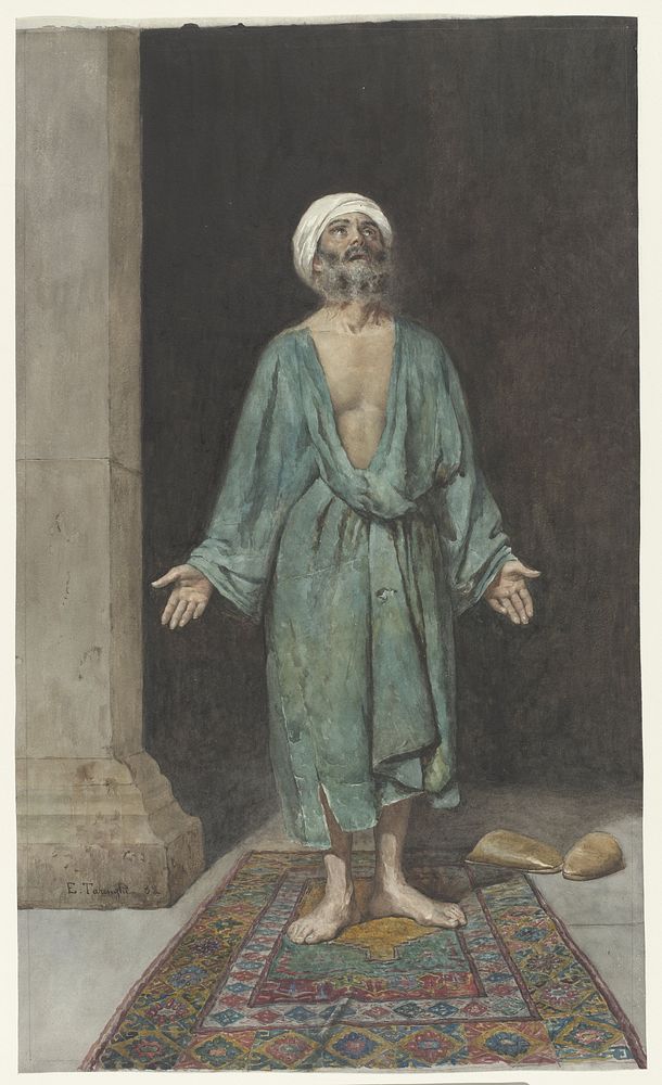 Een biddende muzelman (1882) by Enrico Tarenghi