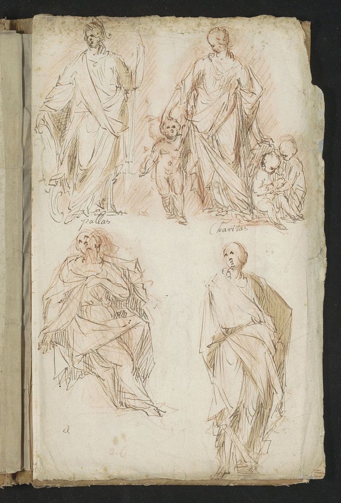 Pallas en Liefde (Caritas) (1665 - 1666) by anonymous