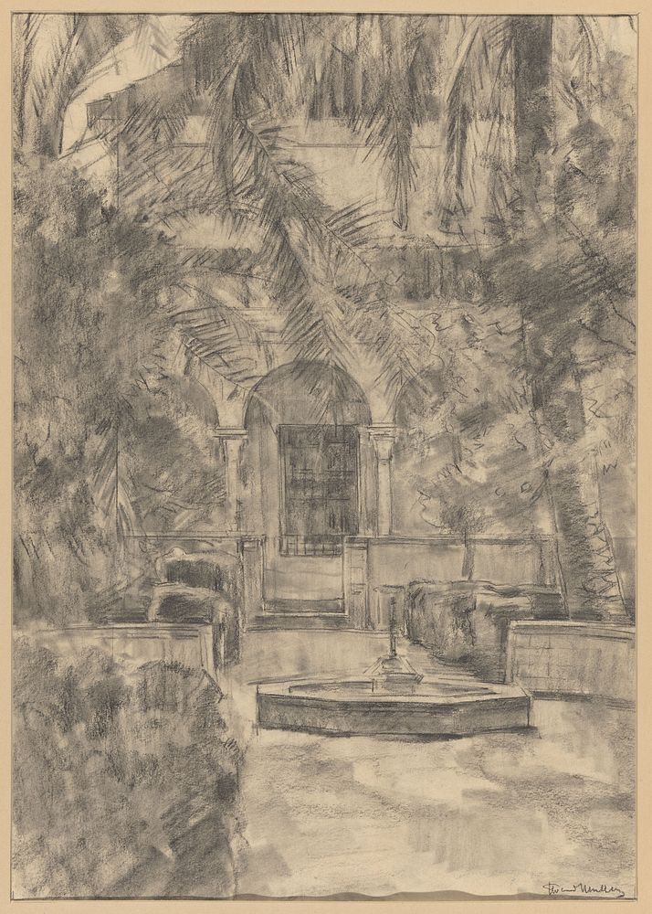 Weg naar het paviljoen van Karel V in het Koninklijk Paleis te Sevilla (1871 - 1903) by Gerard Muller