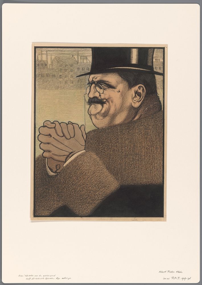 Ontwerp voor een politieke spotprent: de kapitalist (1904 - 1905) by Albert Hahn I