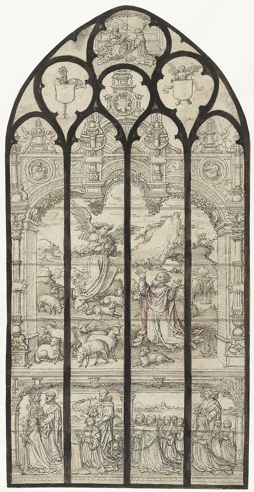 Verschijning van de engel aan Joachim (1500 - 1549) by anonymous