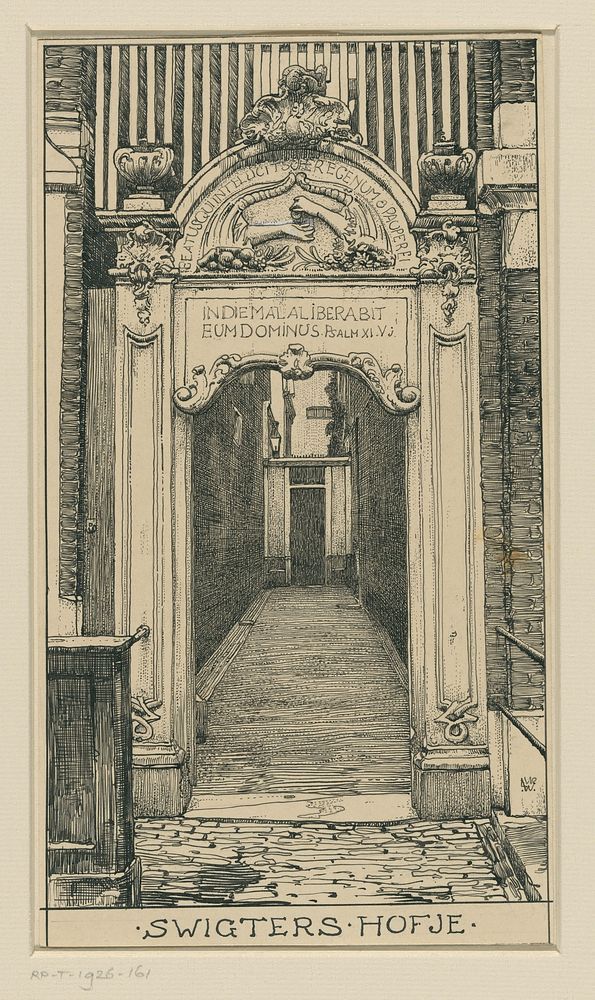 Het Swigters Hofje aan de Amstel (1870 - 1926) by Willem Wenckebach