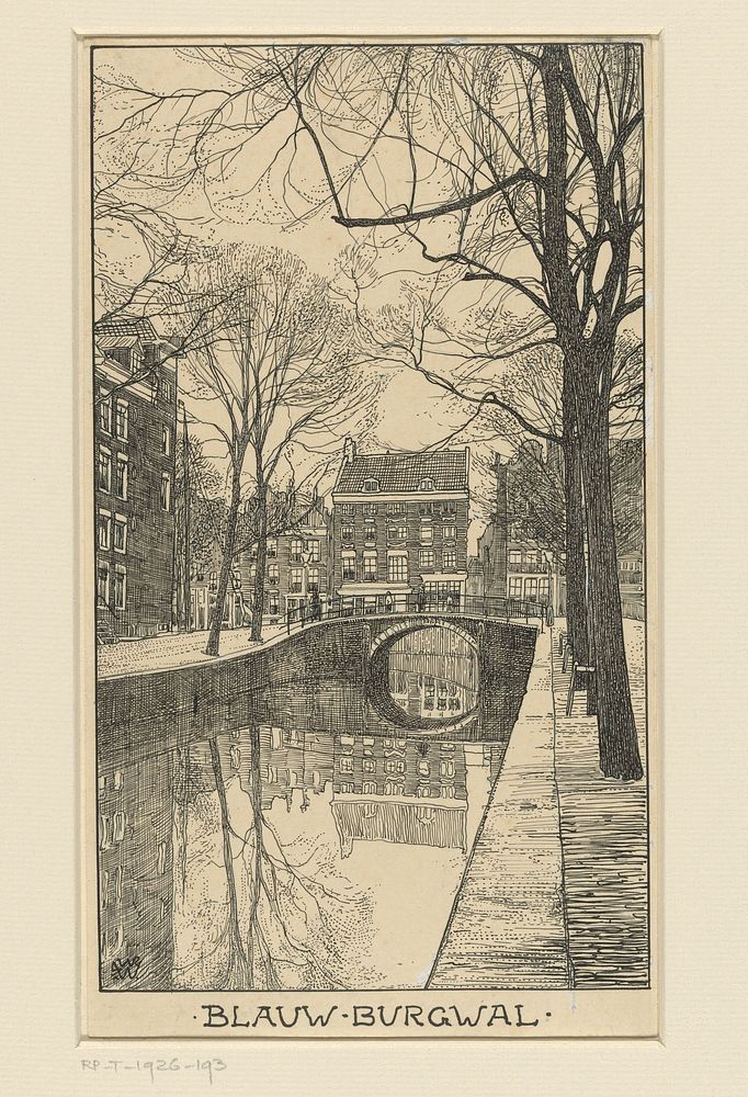 Blauw Burgwal te Amsterdam (1870 - 1926) by Willem Wenckebach