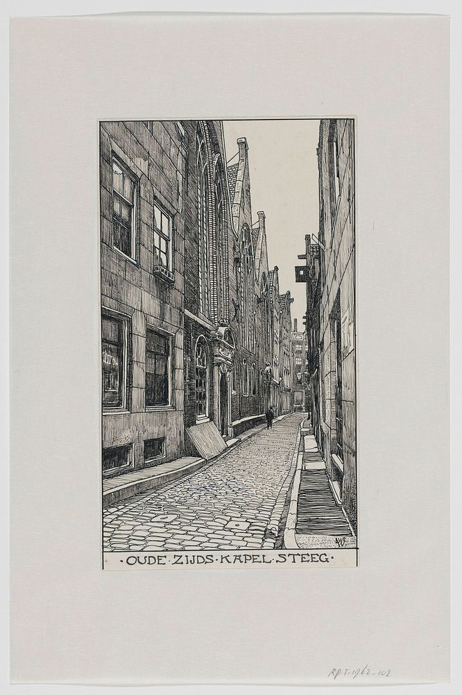 Oude Zijds Kapel Steeg te Amsterdam (1870 - 1926) by Willem Wenckebach