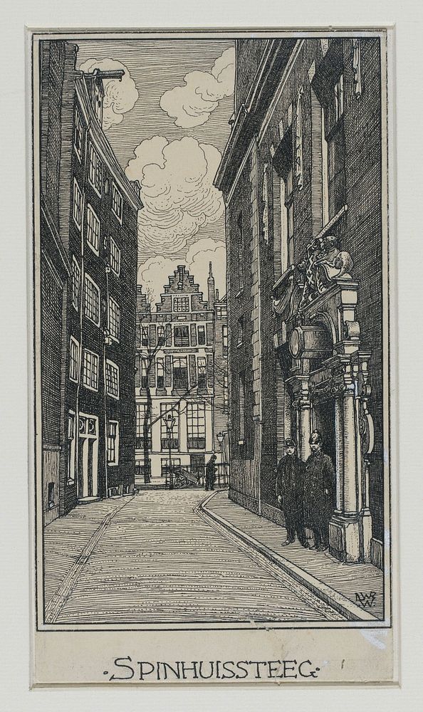 Spinhuissteeg te Amsterdam (1870 - 1926) by Willem Wenckebach