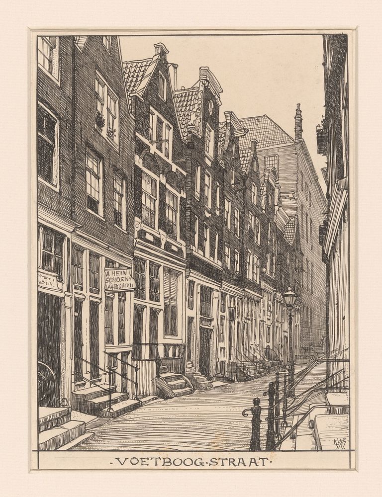 Voetboogstraat te Amsterdam (1870 - 1926) by Willem Wenckebach