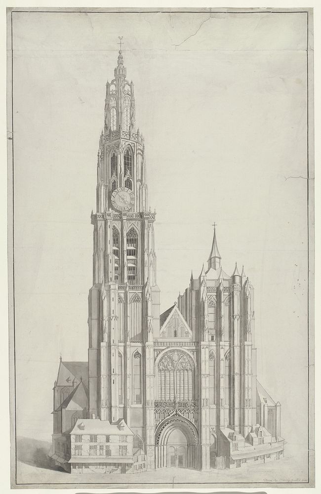 Kathedraal te Antwerpen (1781) by Ignatius Joseph van den Berghe
