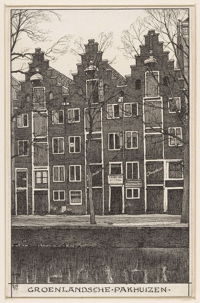 Groenlandsche Pakhuizen te Amsterdam (1870 - 1926) by Willem Wenckebach