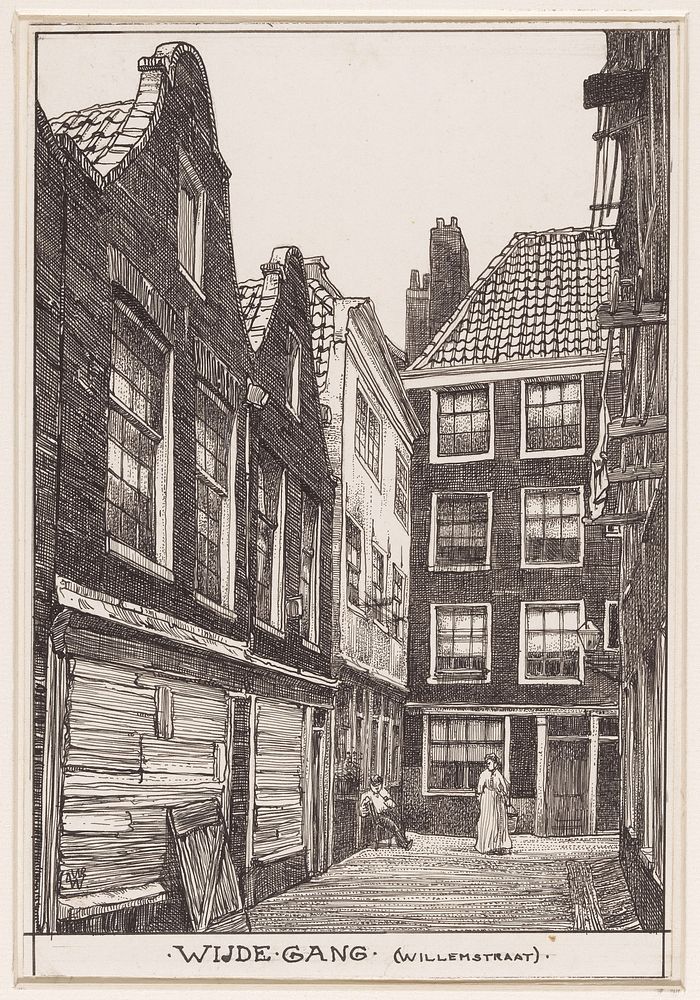 Wijde Gang (Willemstraat) te Amsterdam (1870 - 1926) by Willem Wenckebach