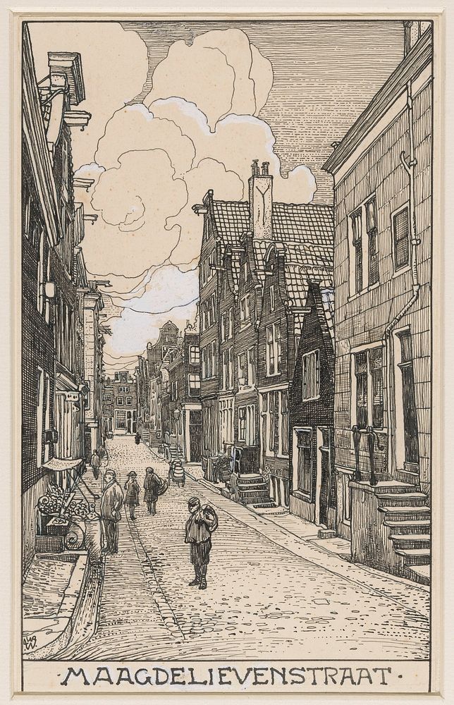 De Maagdelievenstraat te Amsterdam (1870 - 1926) by Willem Wenckebach
