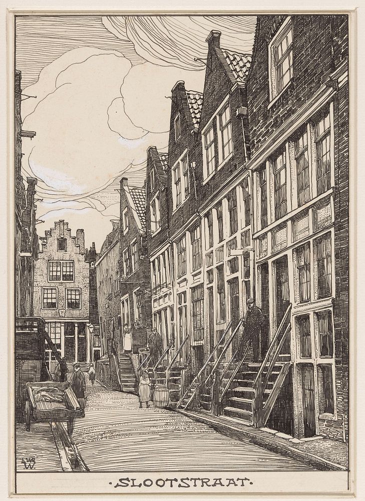 De Slootstraat te Amsterdam (1870 - 1926) by Willem Wenckebach