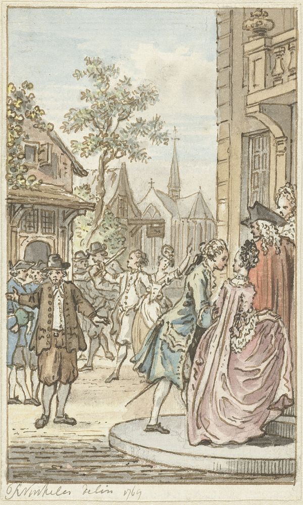 Lucas en Clarisse (1769) by Reinier Vinkeles I