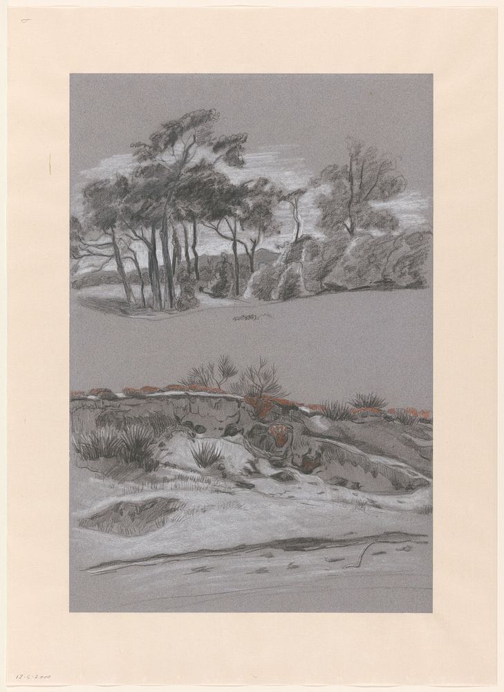 Twee duinlandschappen (1832 - 1900) by Weissenbruch