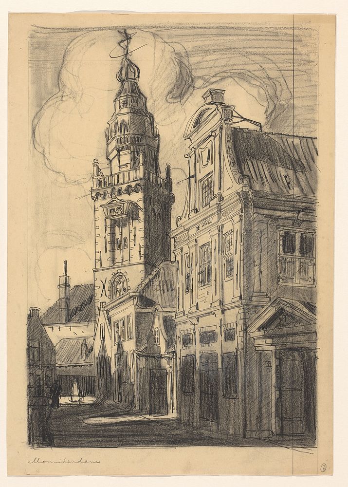 Speeltoren en Waag te Monnickendam (in or before 1897) by Wijnand Otto Jan Nieuwenkamp
