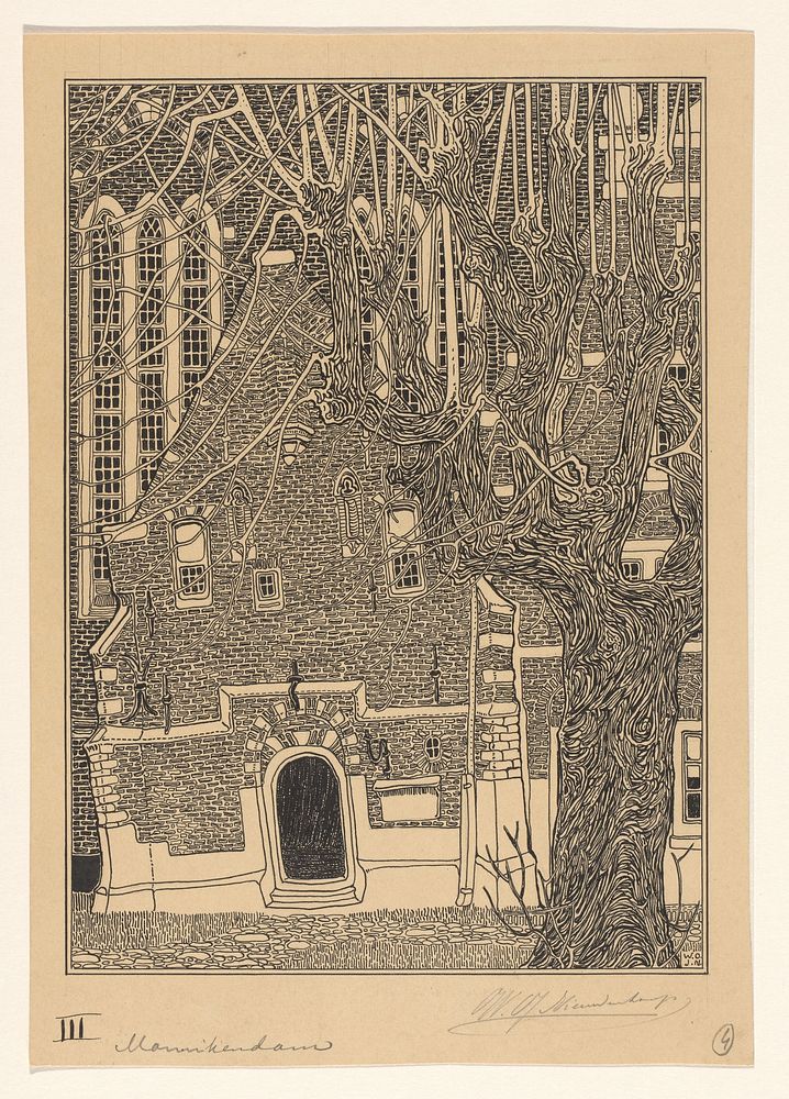 Ingang van de Grote of Sint-Nicolaaskerk te Monnickendam (in or before 1897) by Wijnand Otto Jan Nieuwenkamp