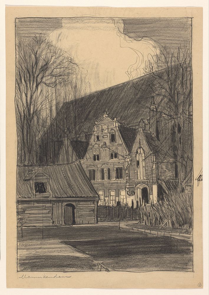 Noordzijde van de Grote of Sint-Nicolaaskerk te Monnickendam (in or before 1897) by Wijnand Otto Jan Nieuwenkamp