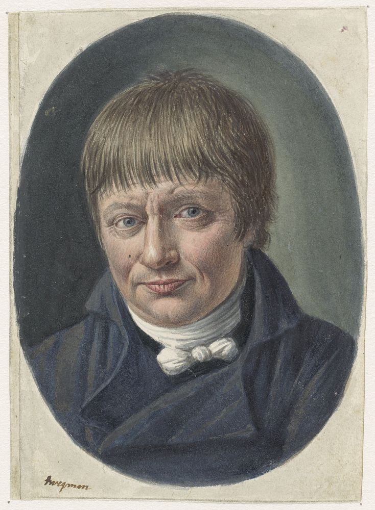 Zelfportret van Hendrik Schwegman (1771 - 1816) by Hendrik Schwegman