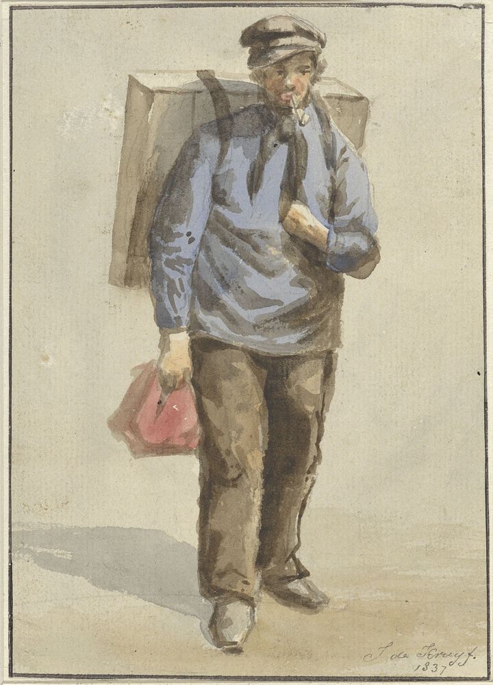 Portret van Gerrit van Schoorl (1837) by J de Kruyff