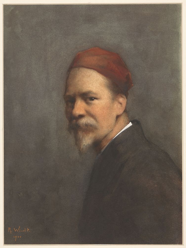 Zelfportret van Philip Windt (1900) by Philip Windt