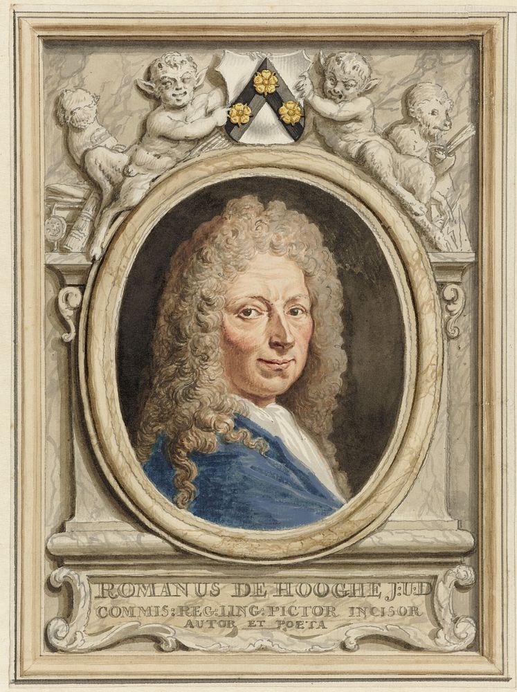 Portret van Romeyn de Hooghe (1730 - 1750) by anonymous and Romeyn de Hooghe